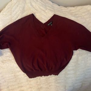 V-neck, maroon light over cover/sweater. To be worn out for formal occasions